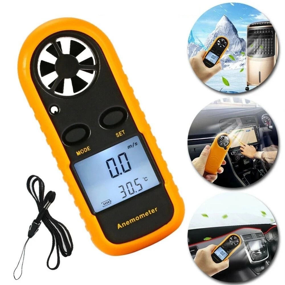 Anemometer Digital Wind Speed - Mini Digital Anemometer Hand-held LCD Display