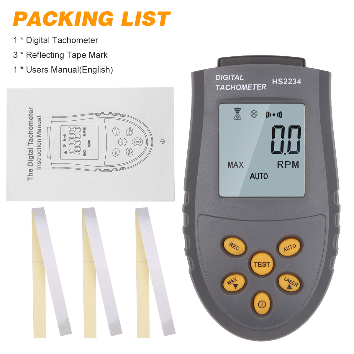 Tachometer Digital Laser Rpm - Non‑Contact Digital Laser Photoelectric Tachometer Motor