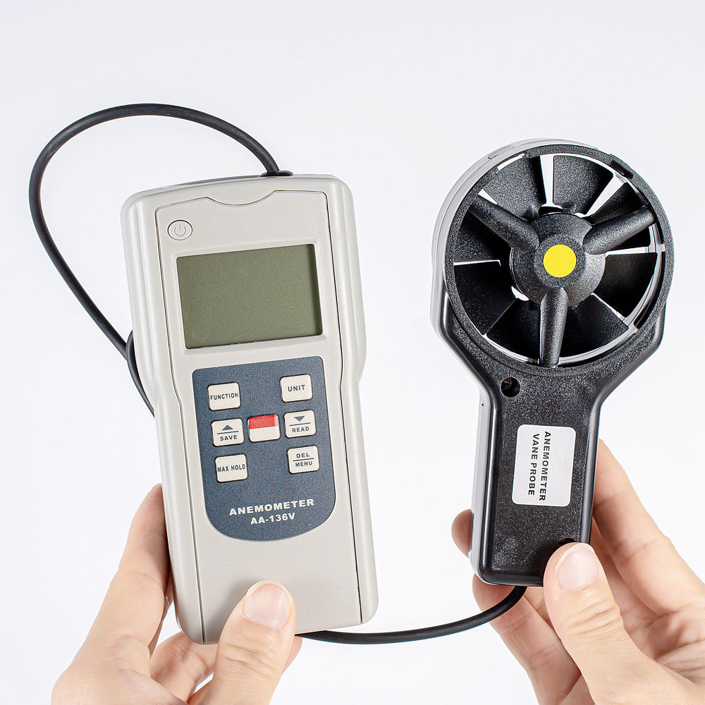 Anemometer Digital Wind Speed - AA-136V Digital Multi Functional Anemometer for