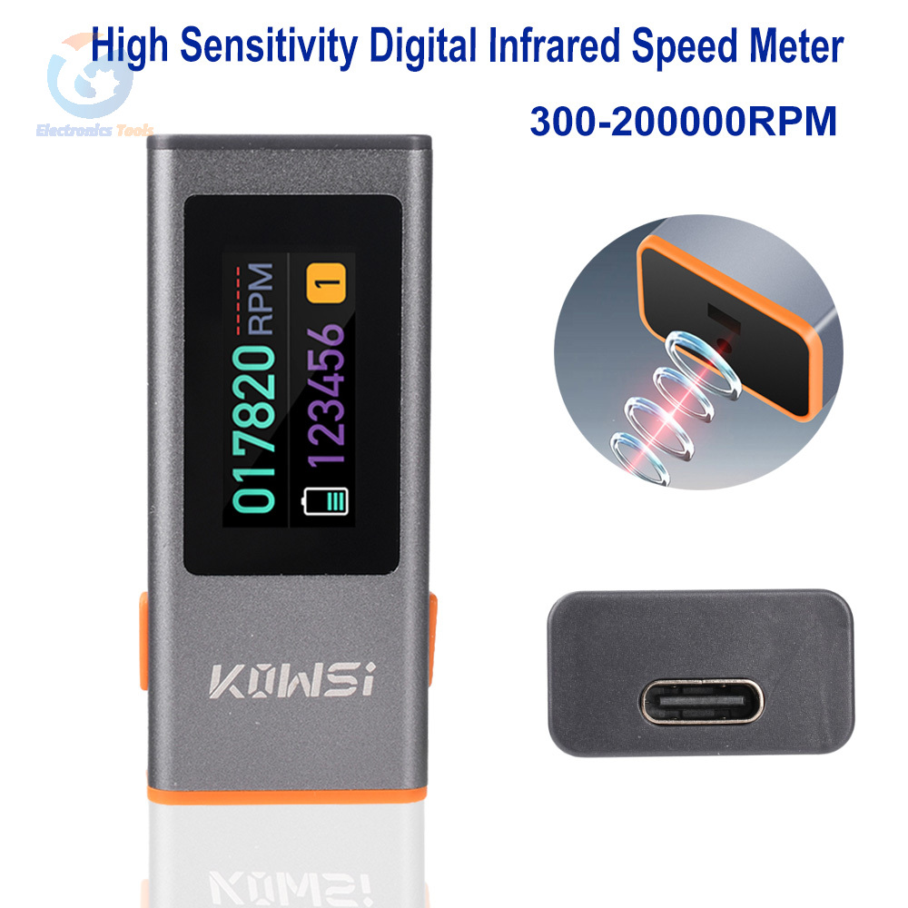 Tachometer Digital Laser Rpm - Digital Infrared Speed Meter 300-200000RPM Non-Contact