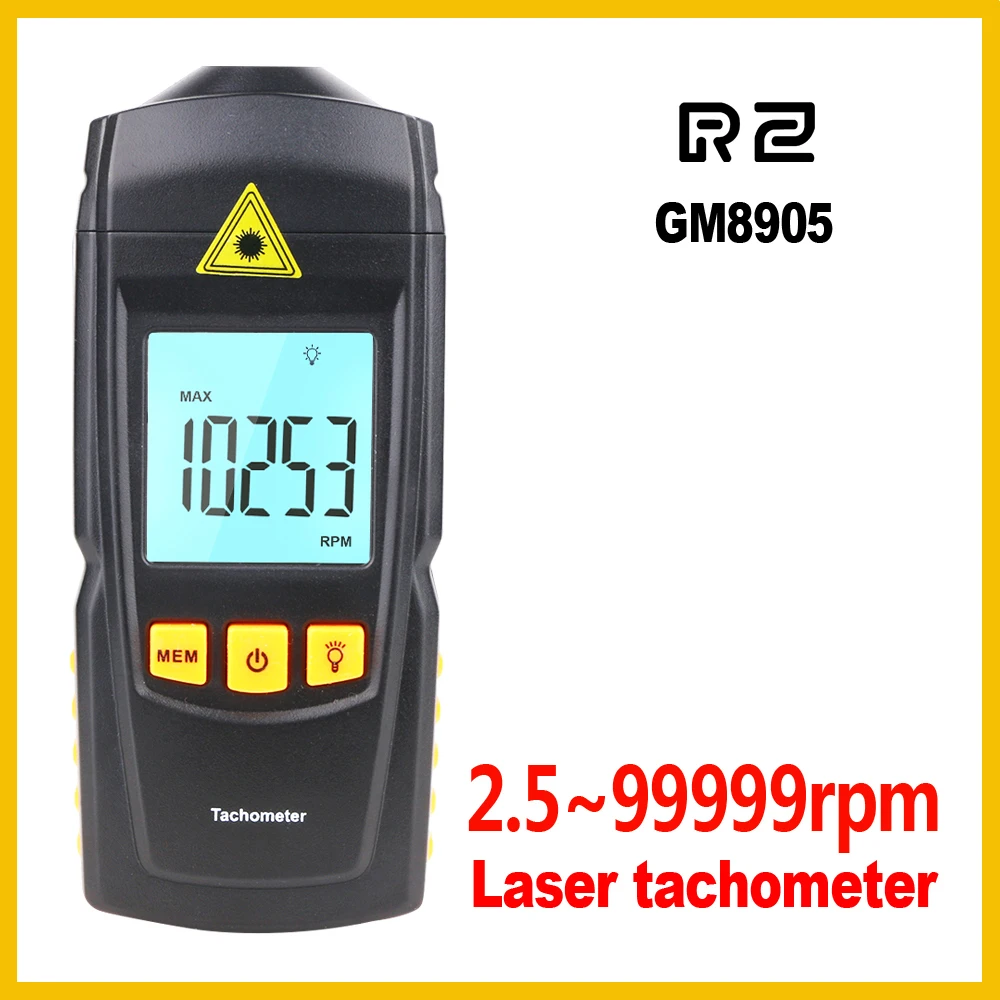 RZ Portable Digital Laser Tach - Tachometer Digital Laser Rpm recension och pris