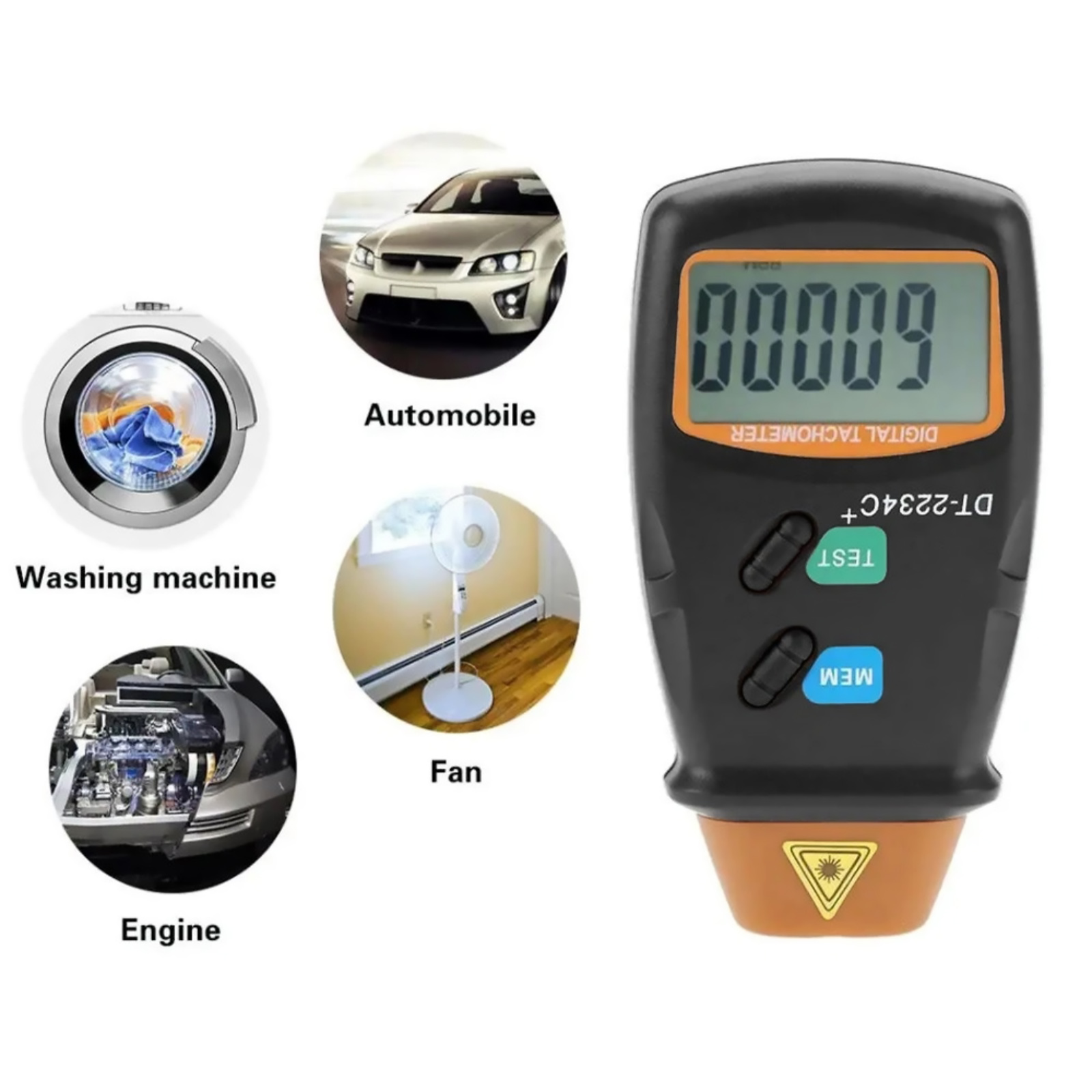 Digital Laser Tachometer 2.5-9 - Tachometer Digital Laser Rpm recension och pris