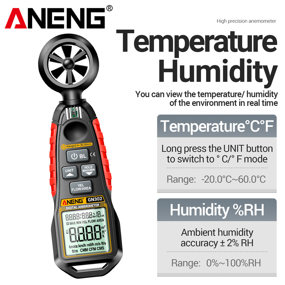 Digital Handheld Anemometer Te - Anemometer Digital Wind Speed recension och pris