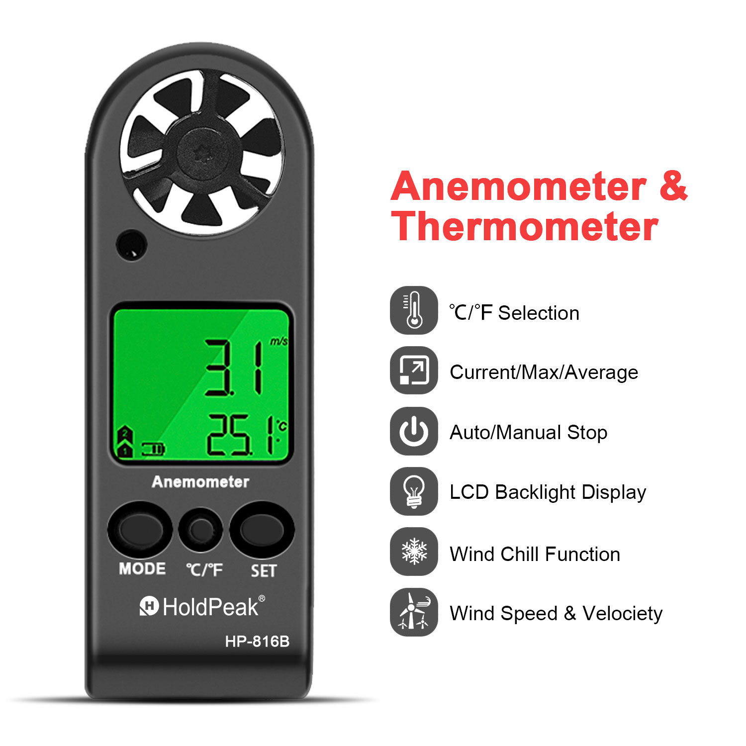 Digital Anemometer Wind Speed  - Anemometer Digital Wind Speed recension och pris