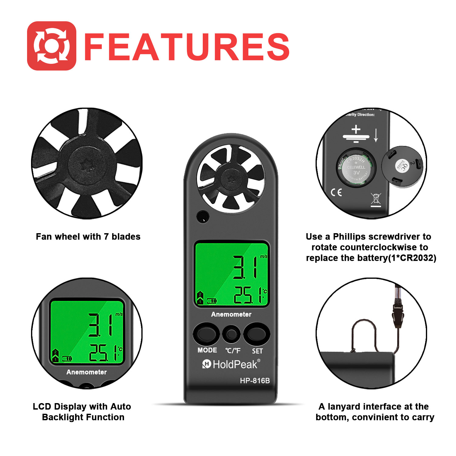 Digital Anemometer Wind Speed  - Anemometer Digital Wind Speed recension och pris