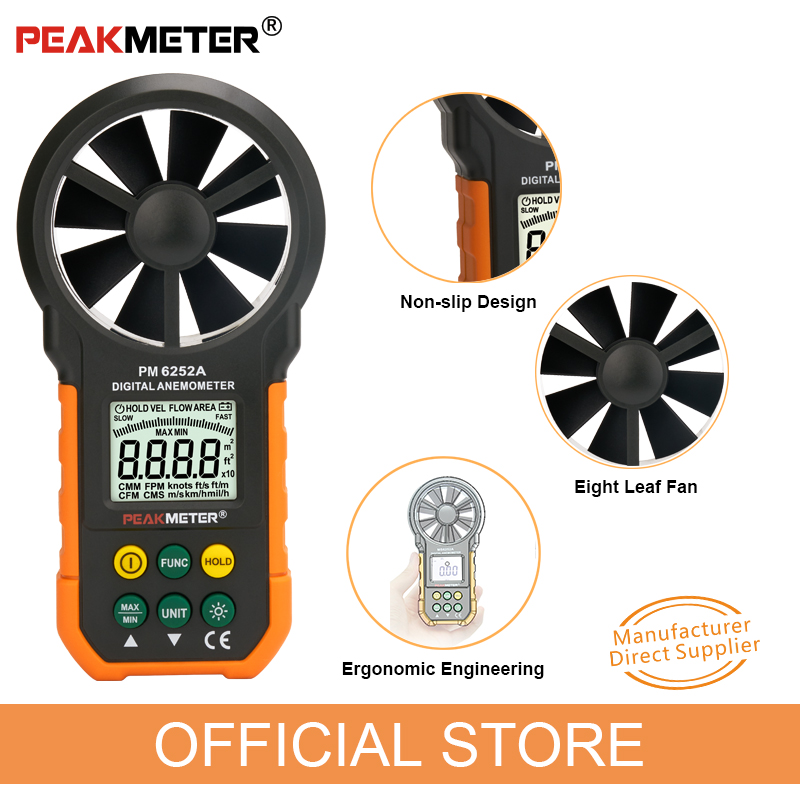 PEAKMETER PM6252A Handheld Ane - Anemometer Digital Wind Speed recension och pris