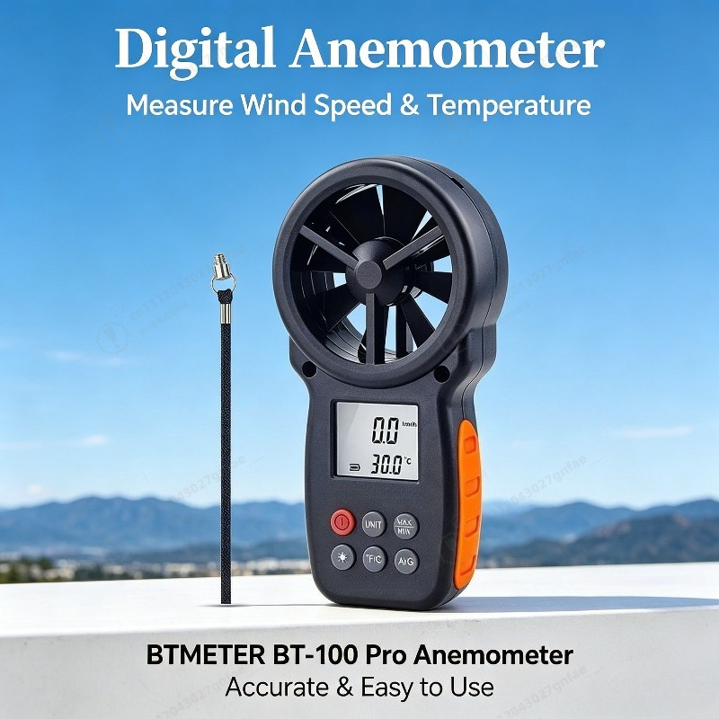 BT-100 Digital Anemometer Hand - Anemometer Digital Wind Speed recension och pris