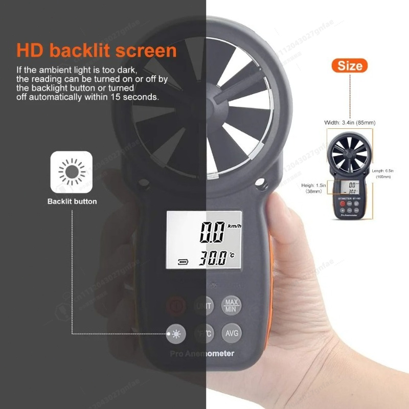BT-100 Digital Anemometer Hand - Anemometer Digital Wind Speed recension och pris