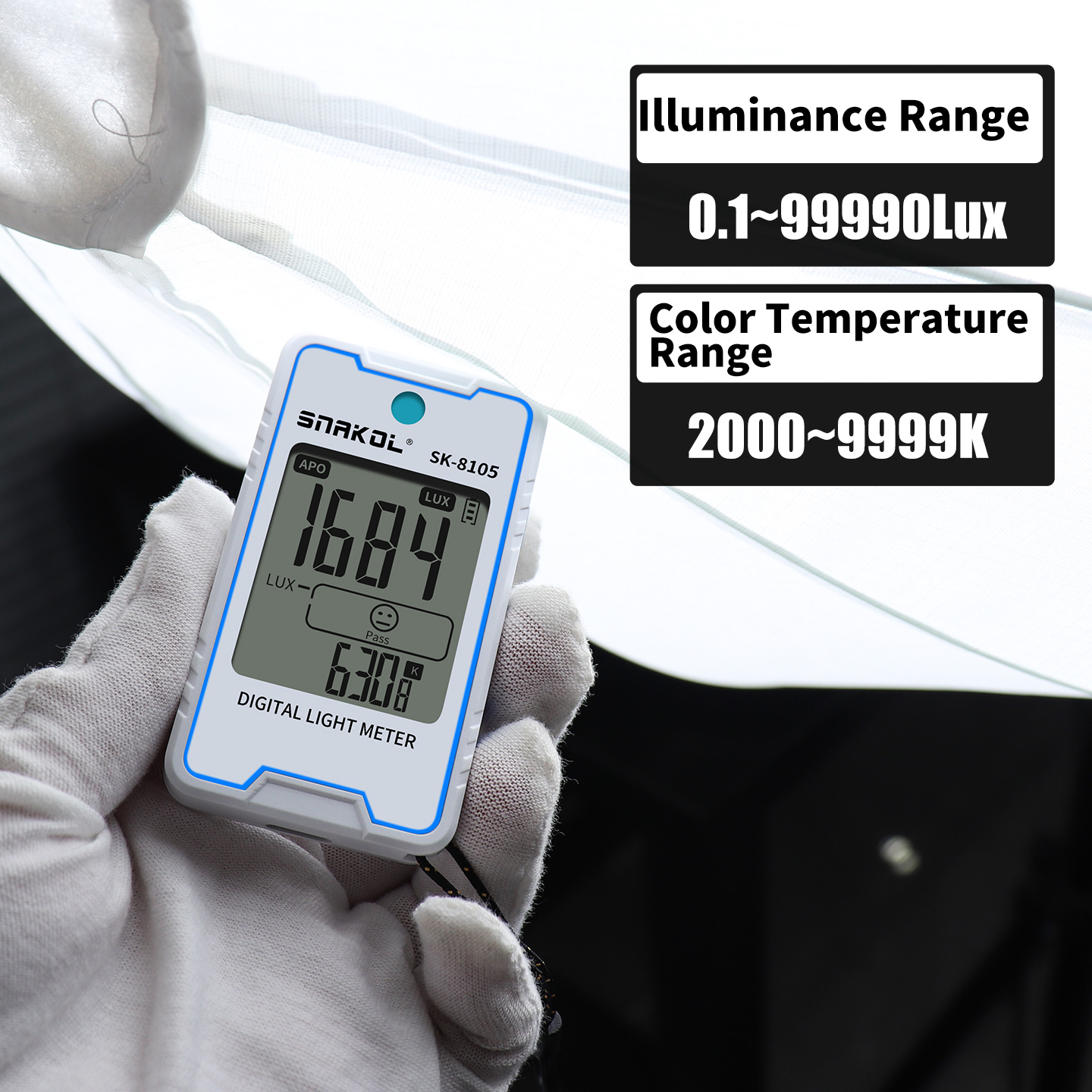 SNAKOL SK-8105 Light Meter Por - Lux Meter Digital Light recension och pris