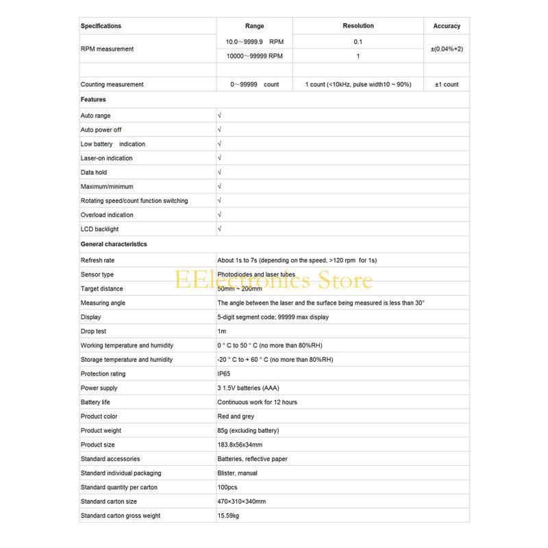 B03C Digital Laser-Photo Tacho - Tachometer Digital Laser Rpm recension och pris