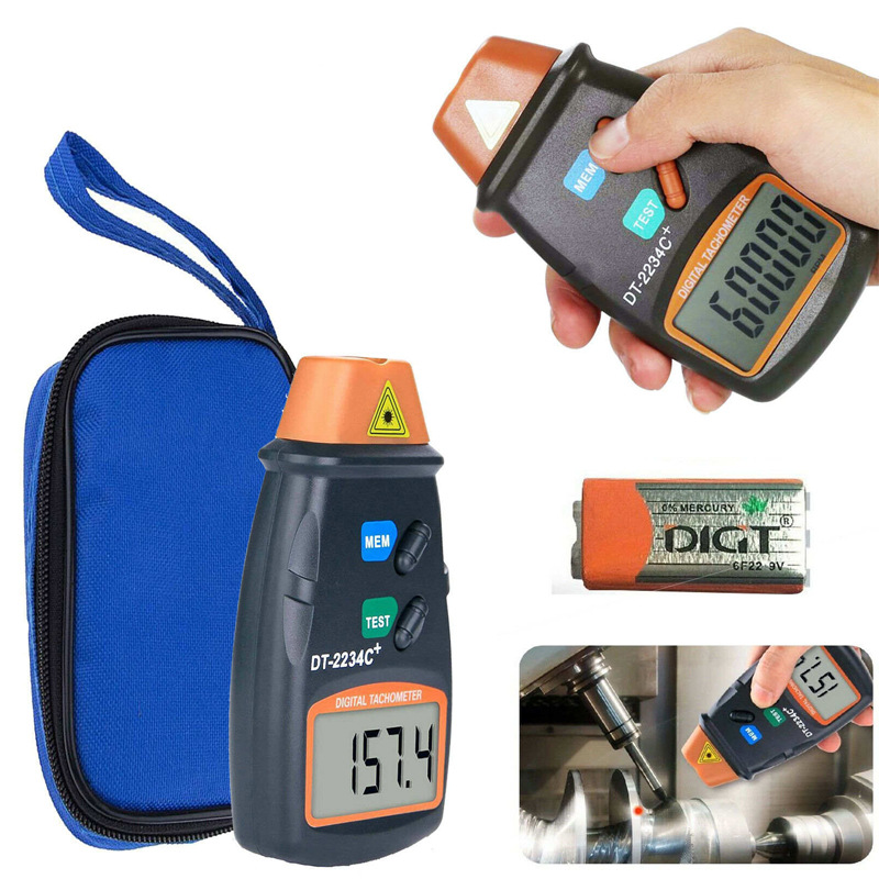 Professional Digital LCD Displ - Tachometer Digital Laser Rpm recension och pris