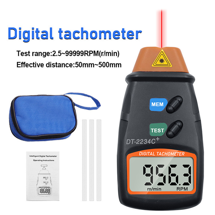 Professional Digital LCD Displ - Tachometer Digital Laser Rpm recension och pris