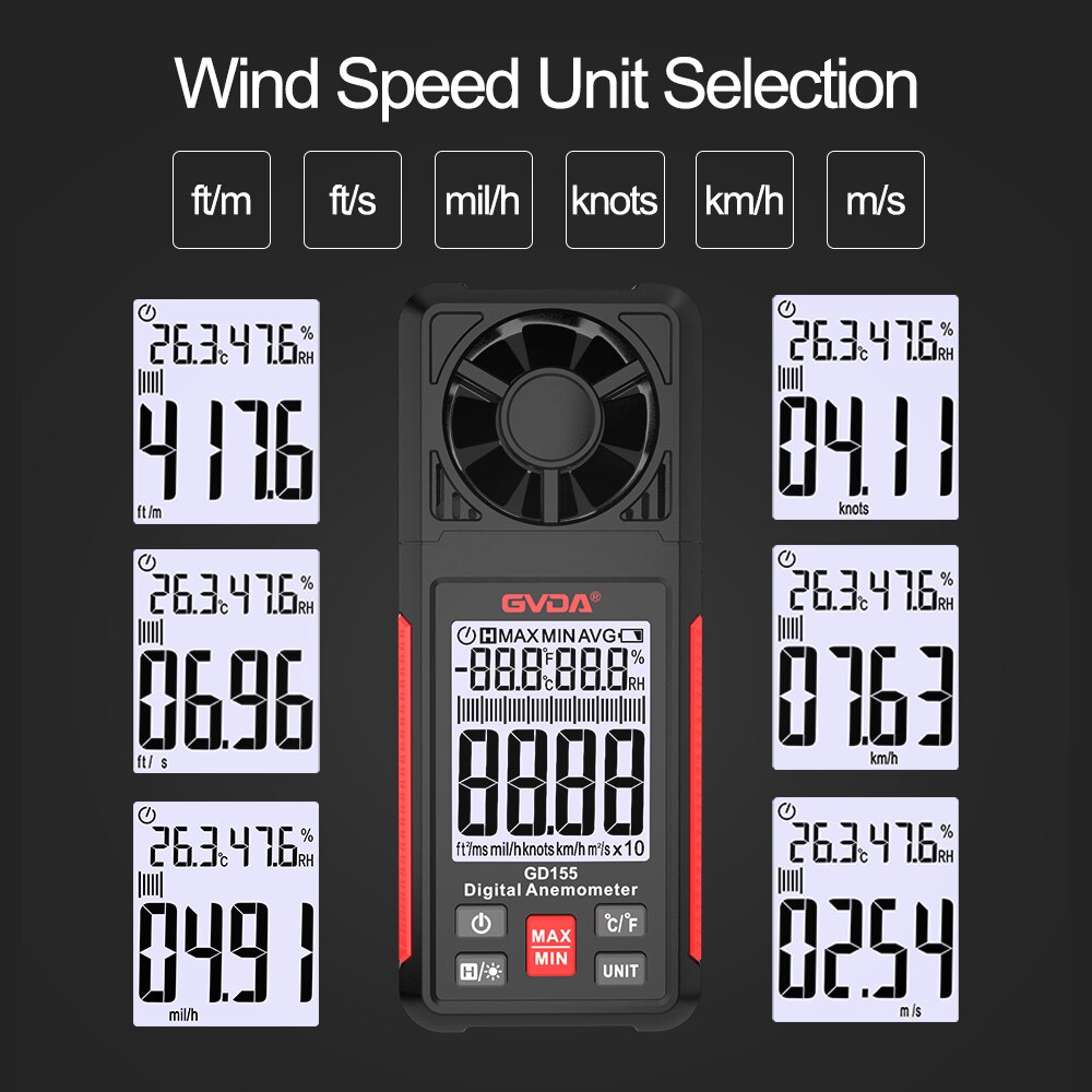 GVDA Digital Anemometer Handhe - Anemometer Digital Wind Speed recension och pris