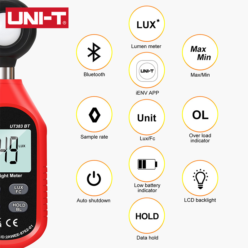 UNI-T UT383BT Mini Light Meter - Lux Meter Digital Light recension och pris