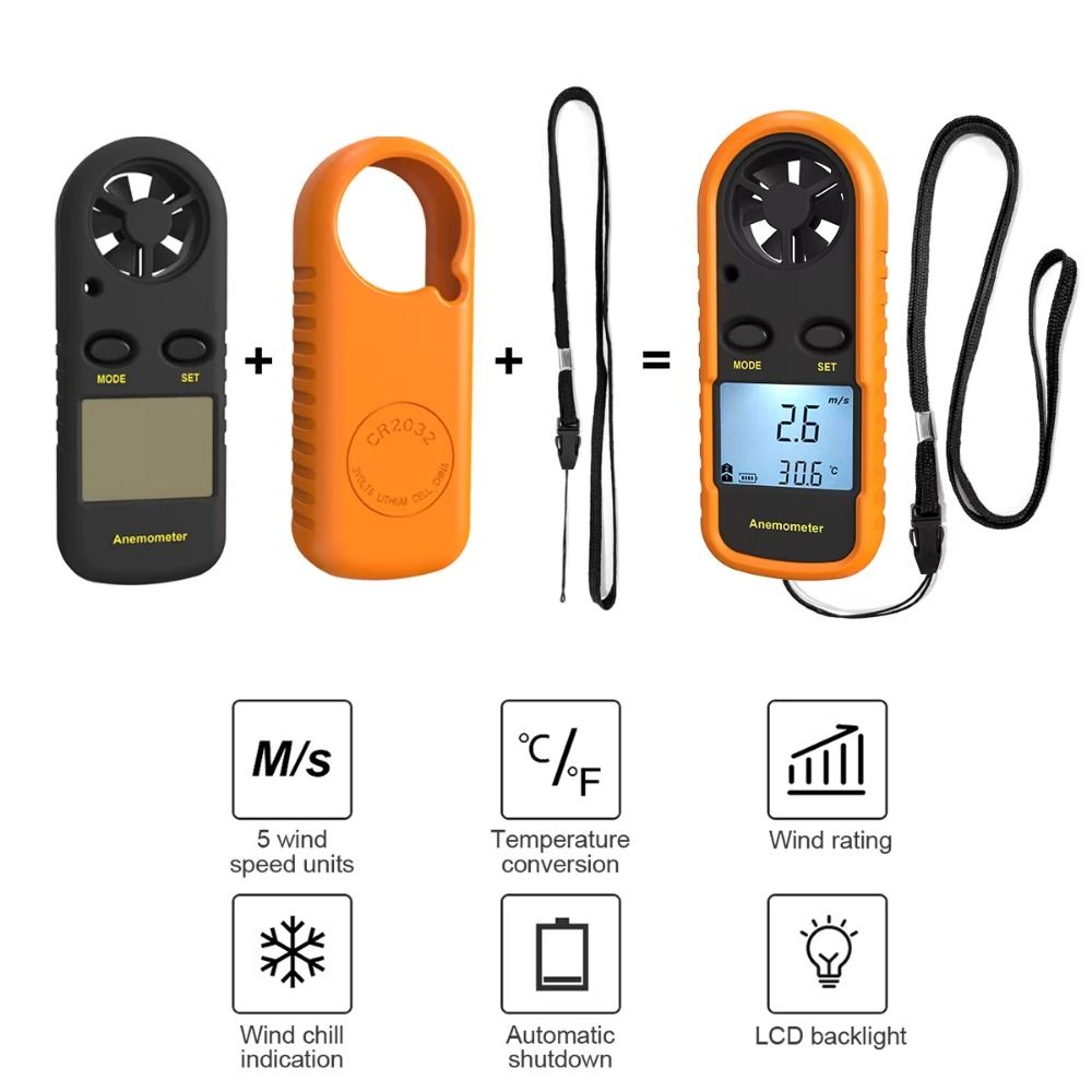 Mini Digital Anemometer LCD Di - Anemometer Digital Wind Speed recension och pris
