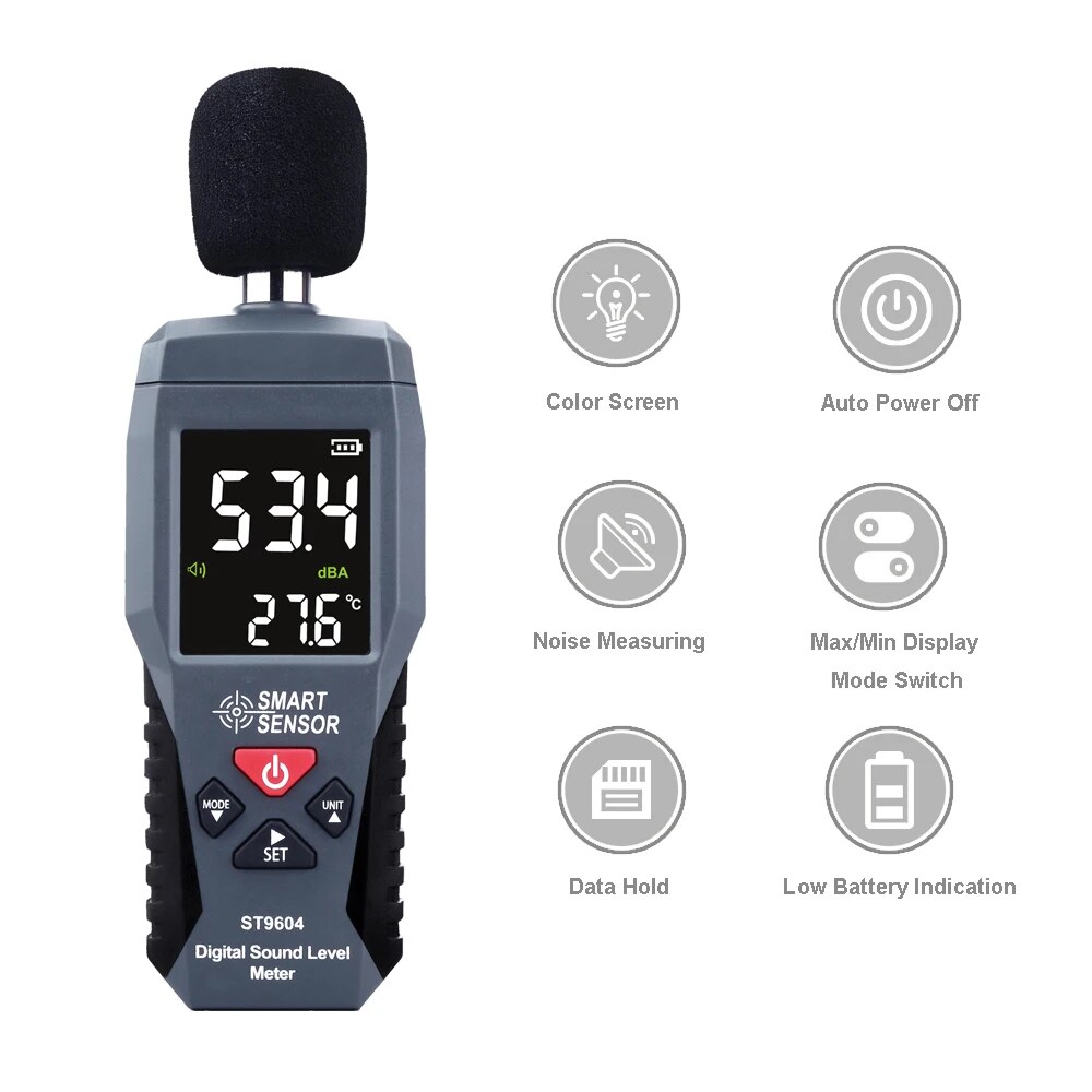 SMART SENSOR Digital Sound Lev - Sound Level Meter Db 30-130 recension och pris