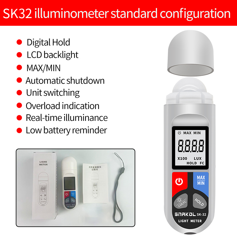 SK-32 Digital Illuminance Mete - Lux Meter Digital Light recension och pris