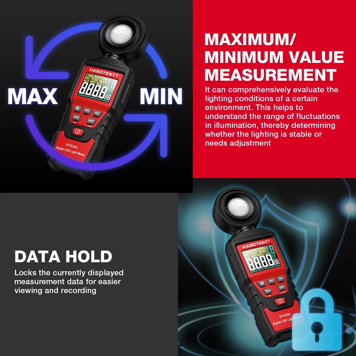HABOTEST HT620 Light Meter Dig - Lux Meter Digital Light recension och pris