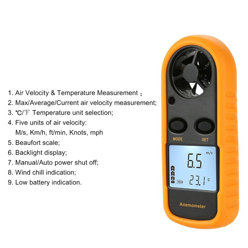 A76I-Anemometer Wind Speed Tes - Anemometer Digital Wind Speed recension och pris
